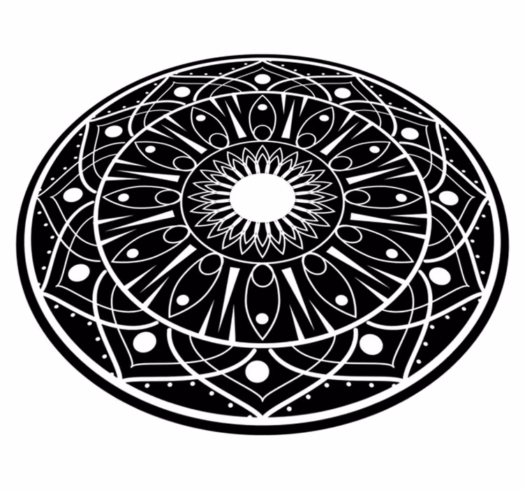 Tappeto vinile mandala motivo mandala elaborato - TenStickers