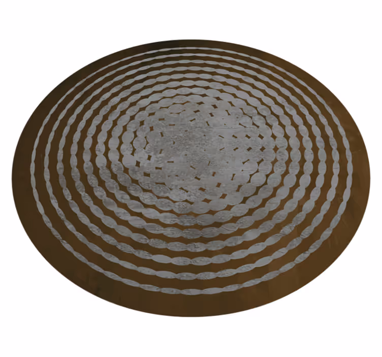Tappeto vinile effetto legno modello del tronco circolare - TenStickers