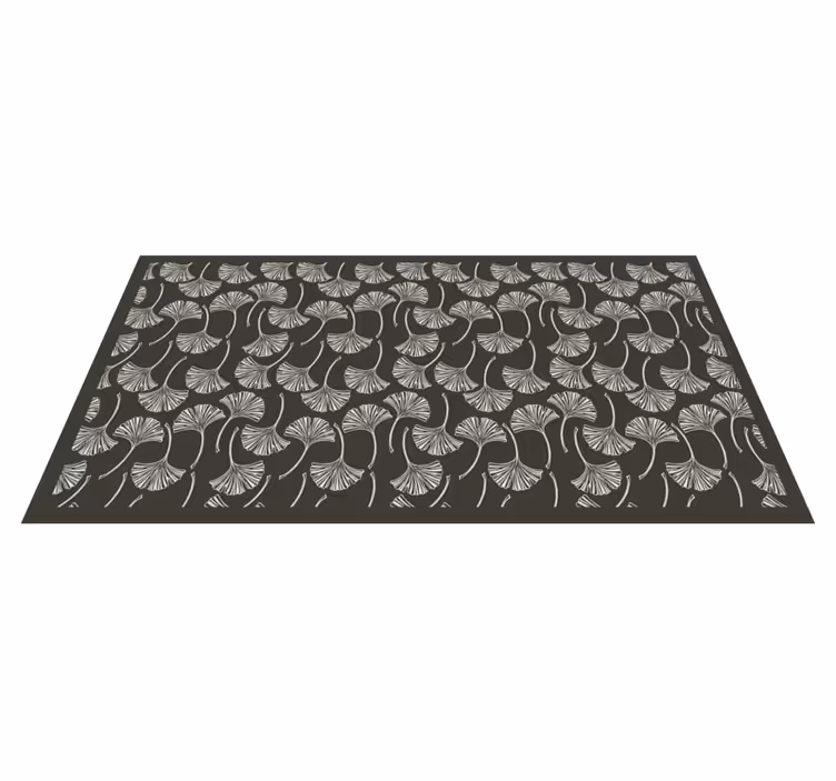 Tappeto vinile fiori motivo a foglia di ginkgo - TenStickers