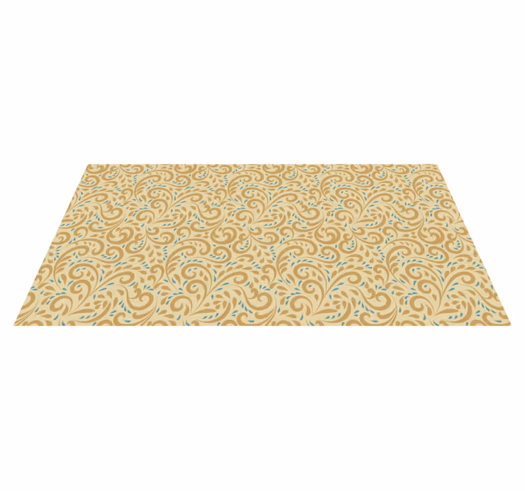 Tappeto vinile fiori elemento vortice botanico - TenStickers