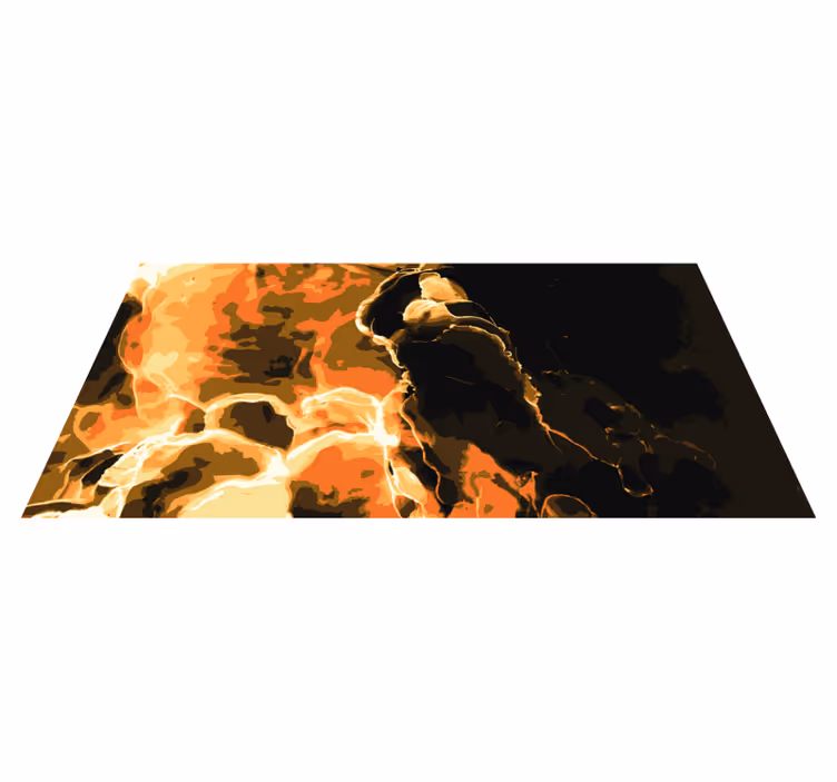 Tappeto vinile effetto marmo evidenza infuocata - TenStickers