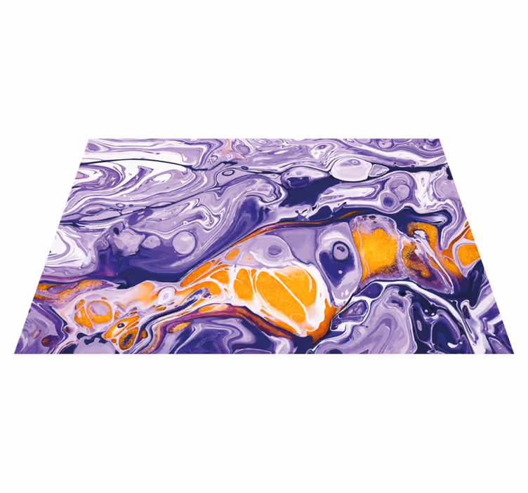Tappeto vinile effetto marmo vortice viola astratto - TenStickers