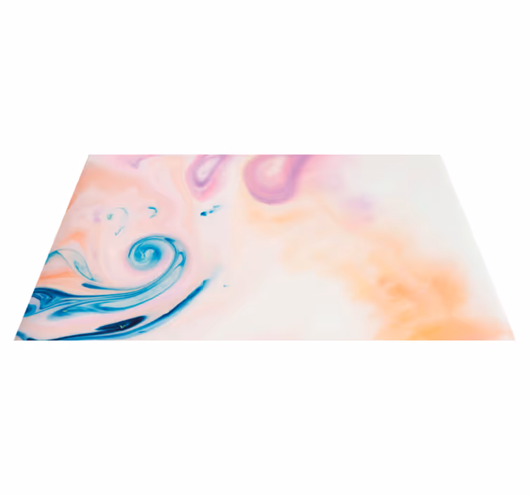 Tappeto vinile effetto marmo vortice di fluido colorato - TenStickers