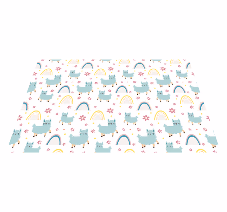 Tappeto vinile per bambini arcobaleno e lama - TenStickers