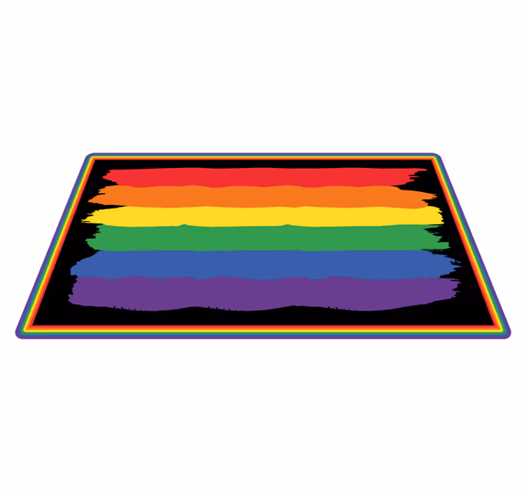 Tappeto vinile strisce strisce colorate dell'arcobaleno - TenStickers