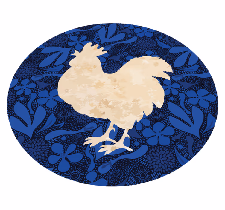 Tappeto vinile animali sagoma di gallo - TenStickers
