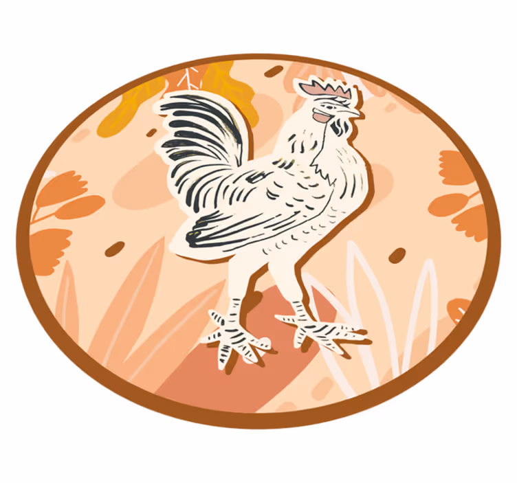 Tappeto vinile animali delizioso gallo - TenStickers