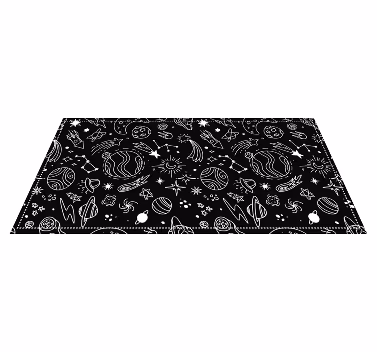 Tappetto vinile stelle parco giochi celeste - TenStickers