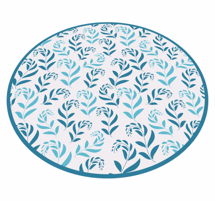 Tappeto vinile fiori ispirazione botanica delle foglie - TenStickers