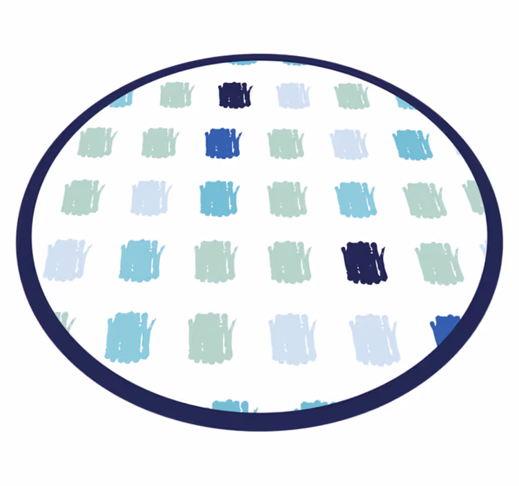 Tappeto vinile minimalista pennellate di vernice blu - TenStickers