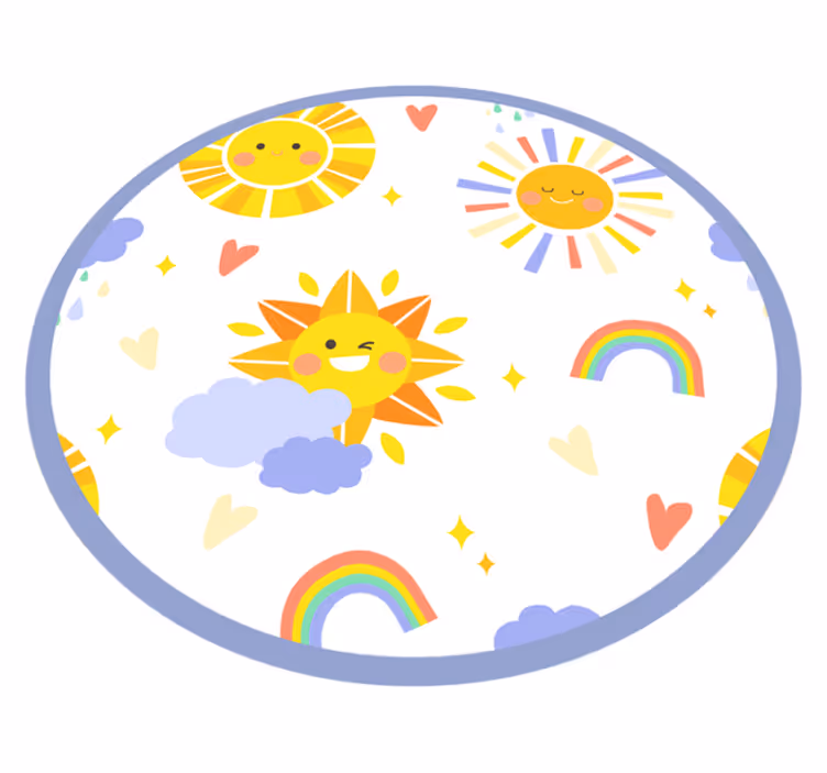 Tappeto vinile per bambini sorrisi solari deliziano - TenStickers