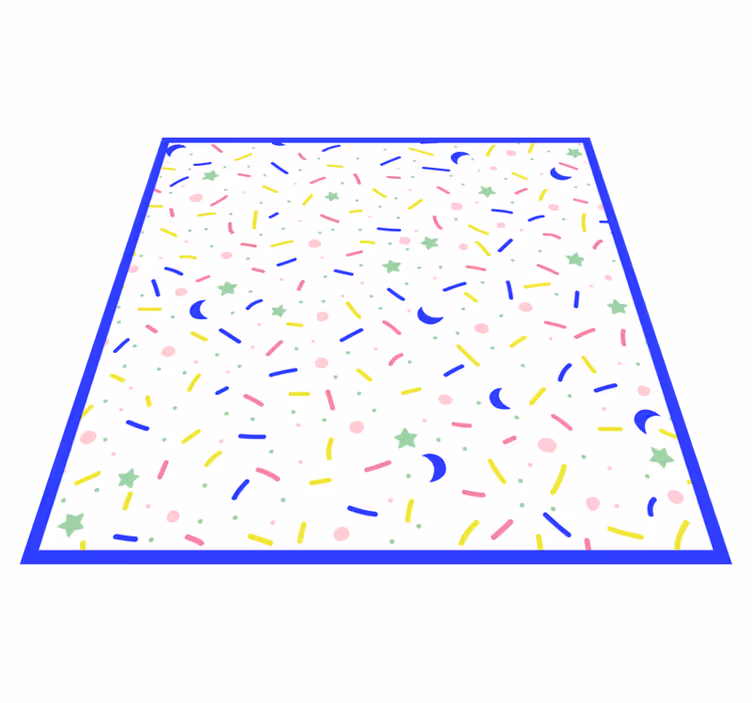 Tappeto vinile per bambini festa forme colorate - TenStickers