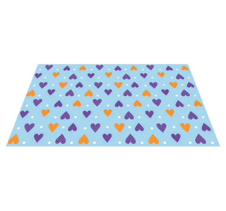 Tappeto vinile per ragazzi motivo a cuore colorato - TenStickers