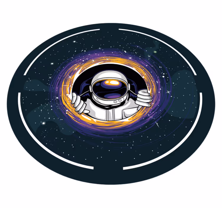 Tappeto vinile giochi viaggio del cosmonauta - TenStickers