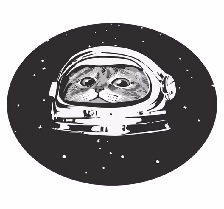 Tappeto vinile per bambini avventura del gatto spaziale - TenStickers