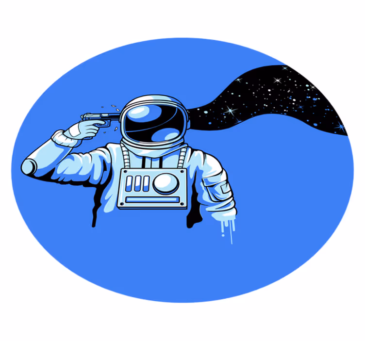 Tappeto vinile per ragazzi scena cosmica dell'astronauta - TenStickers