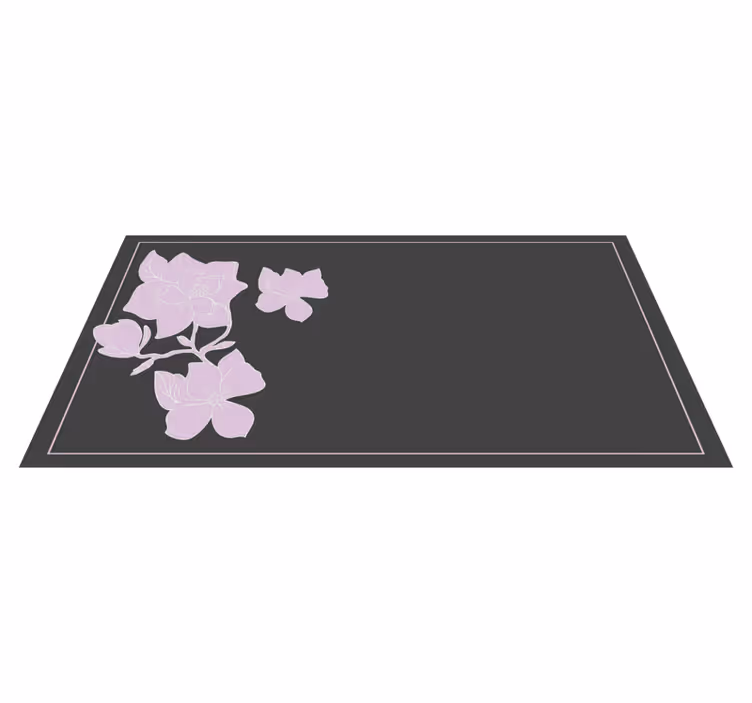 Tappeto vinile fiori disposizione rosa - TenStickers