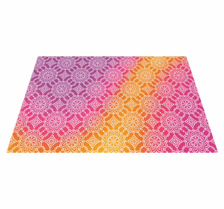 Tappeto vinile Mandala gradiente elegante - TenStickers