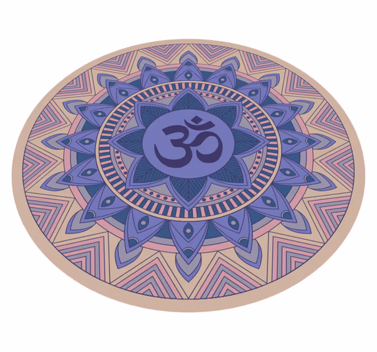 Tappeto vinile Mandala modello di loto meditativo - TenStickers