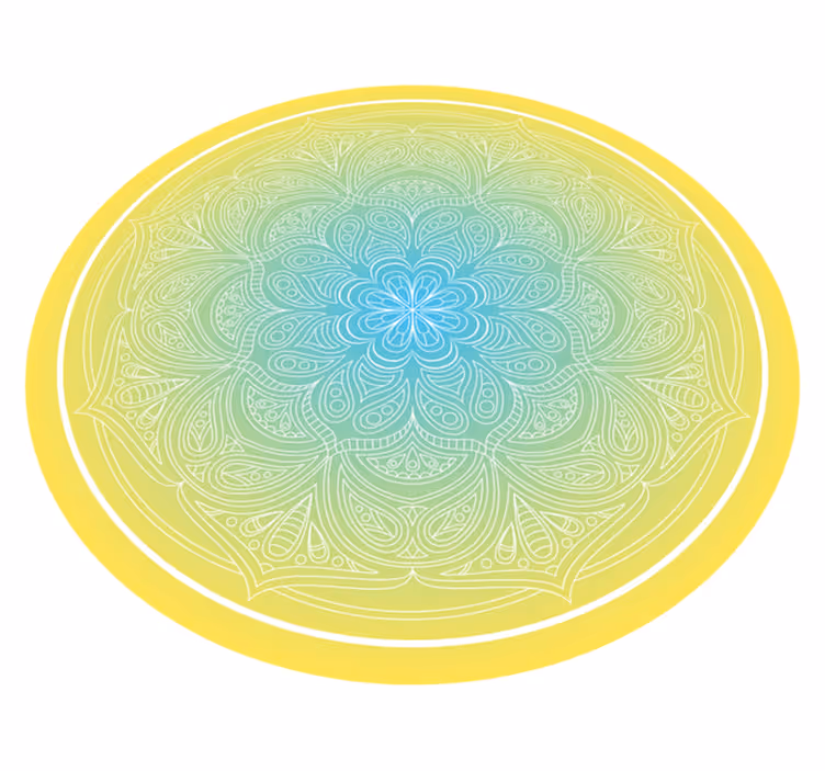 Tappeto vinile Mandala motivo floreale intricato - TenStickers