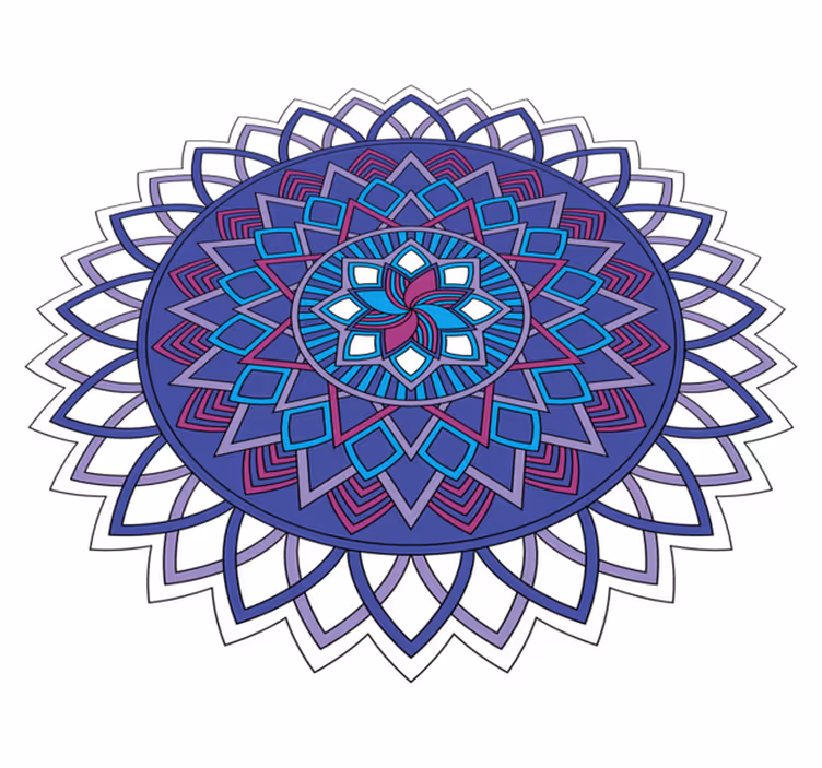 Tappeto vinile Mandala intricata composizione floreale - TenStickers