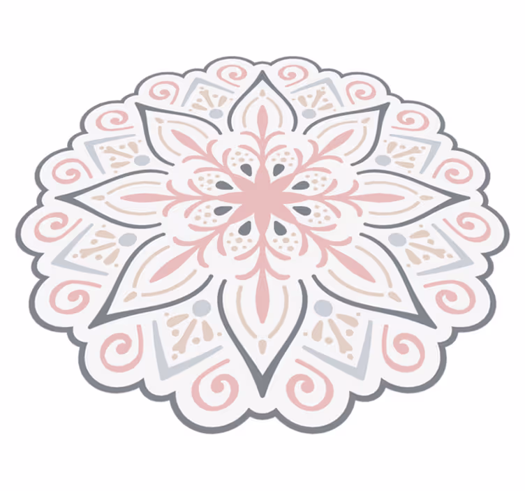 Tappeto vinile Mandala grazioso elemento floreale - TenStickers