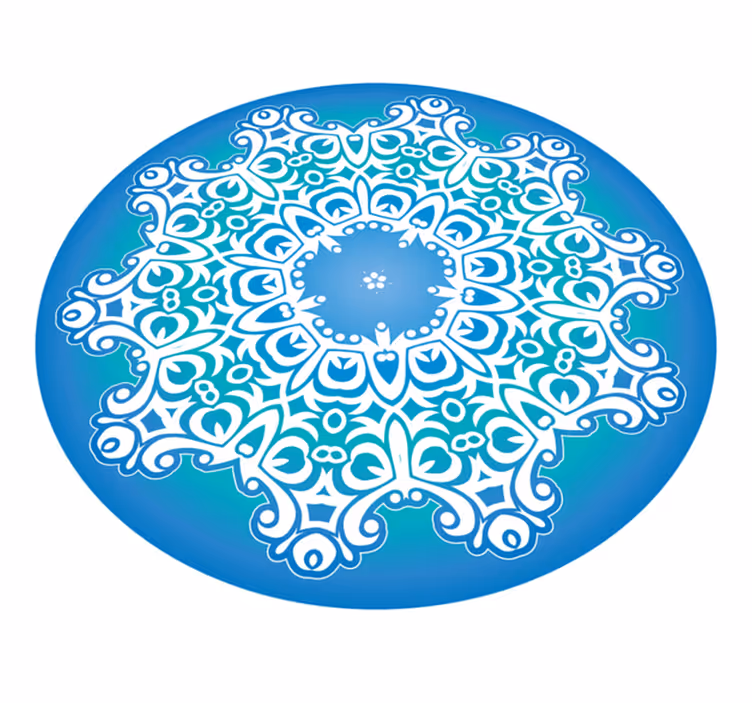 Tappeto vinile Mandala elaborato ornamento botanico - TenStickers