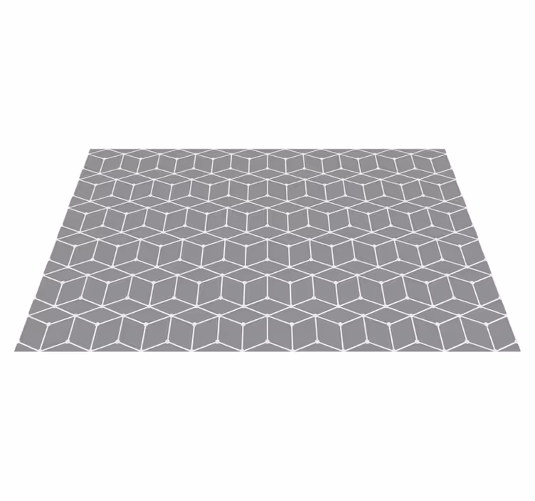 Tappeto vinile geometrico motivo elegante grigio - TenStickers