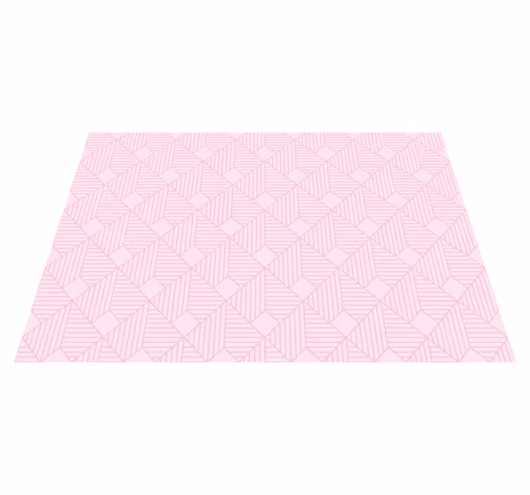 Tappeto vinile geometrico motivi eleganti rosa - TenStickers