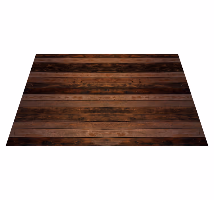 Tappeto vinile effetto legno tonalità marrone scuro - TenStickers