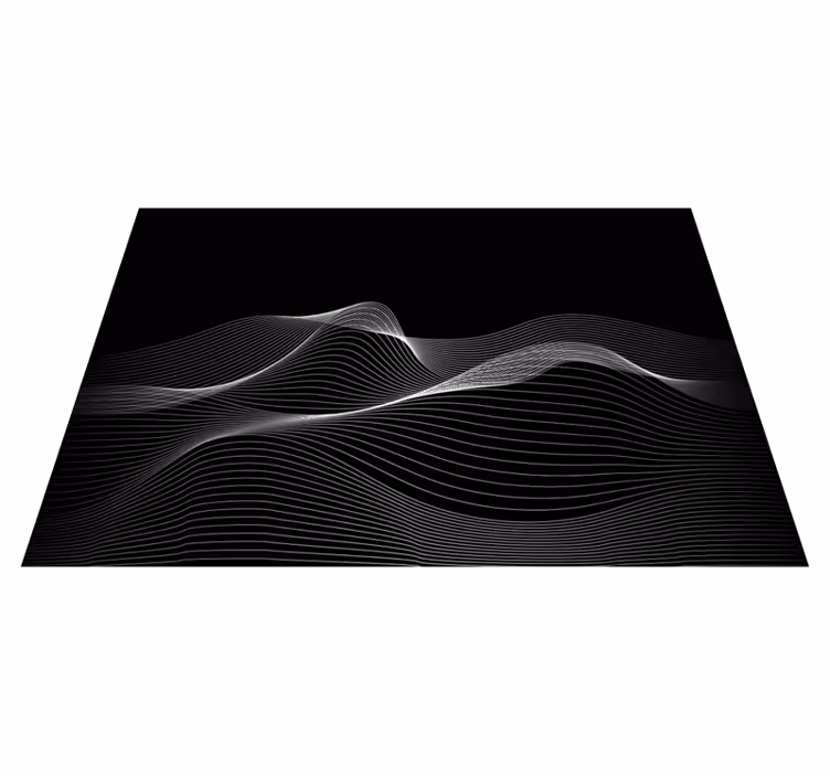 Tappeto vinile moderno modelli di linee fluide - TenStickers