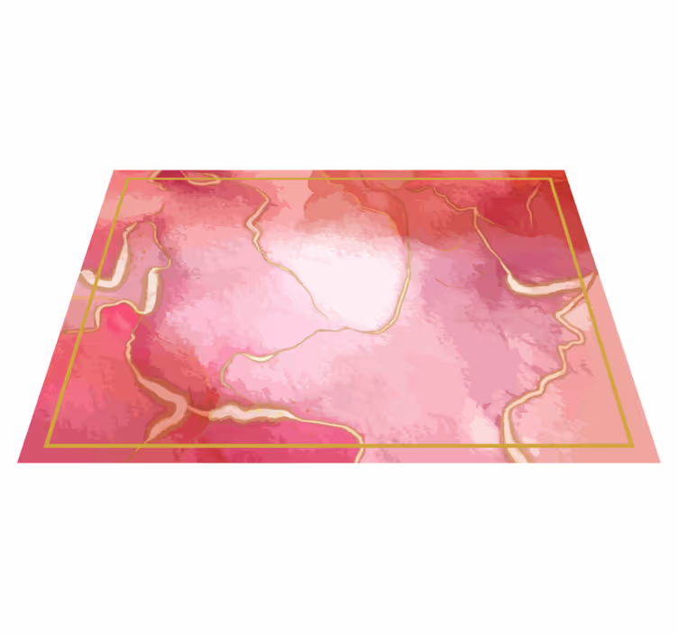 Tappeto vinile effetto marmo eleganza delle tonalità rosa - TenStickers