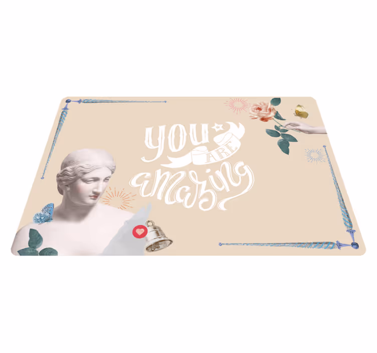 Tappeto vinile frase sei incredibile - TenStickers