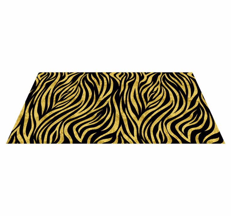 Tappeto vinile stampa animale motivo zebra dorato - TenStickers