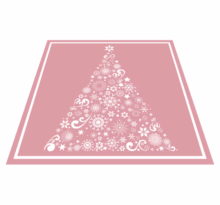 Tappeto Vinile Natale albero festivo delle feste - TenStickers