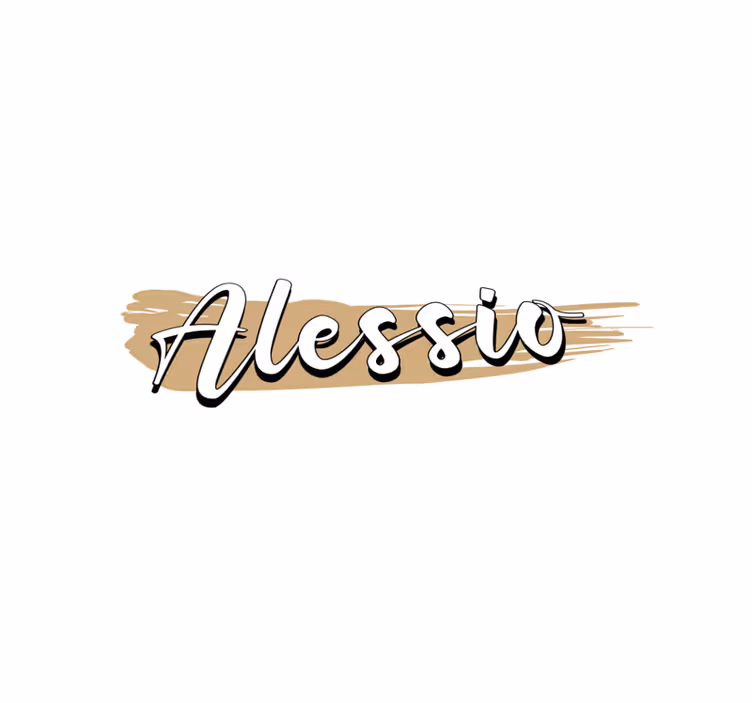 Tappeto vinile con nome design astratto elegante - TenStickers