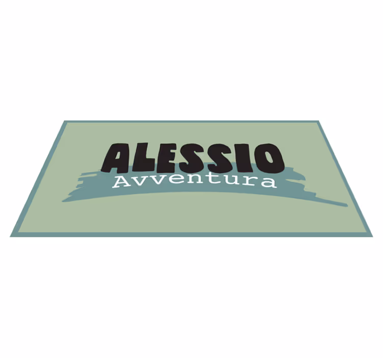 Tappeto vinile con nome stile avventuroso - TenStickers