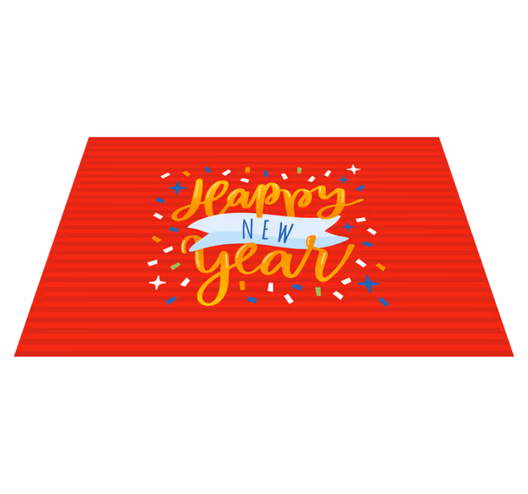 Tappeto Vinile Natale festa di capodanno - TenStickers