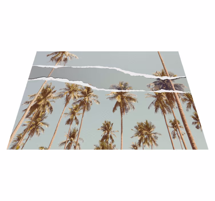Tappeto vinile natura oasi di palme - TenStickers