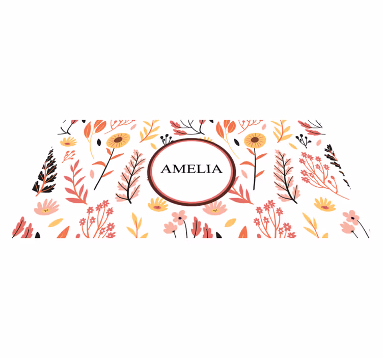 Tappeto vinile con nome stile naturale - TenStickers