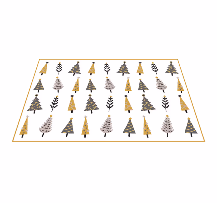 Tappeto Vinile Natale motivo ad albero stravagante - TenStickers