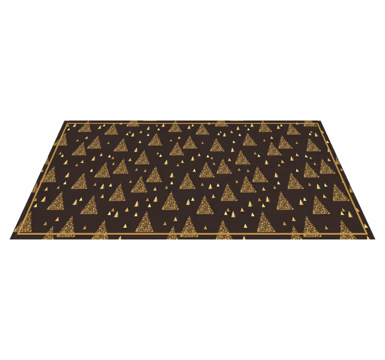 Tappeto Vinile Natale motivi triangolari festivi - TenStickers