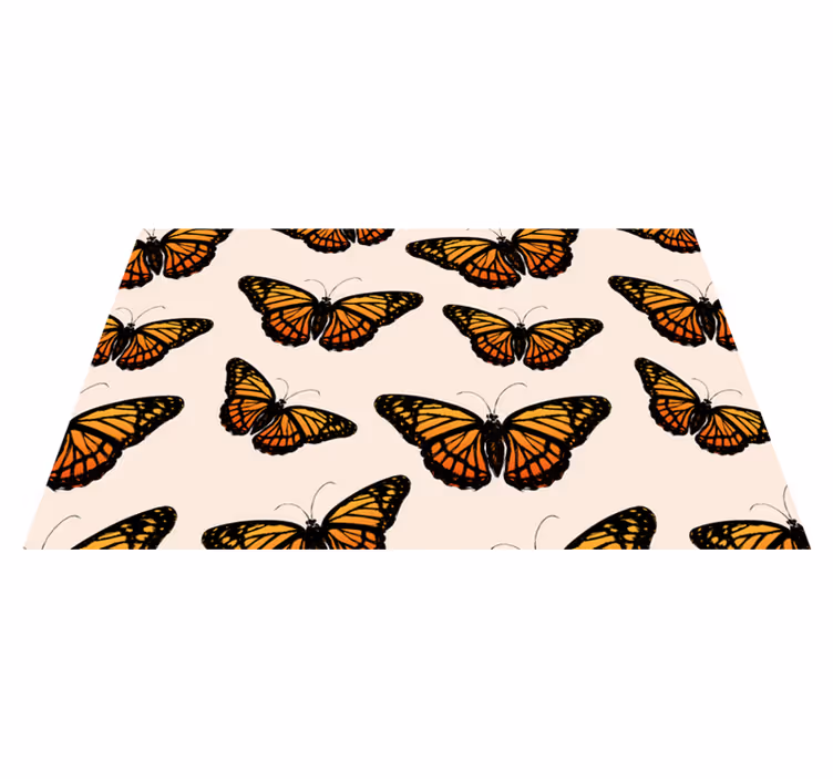 Tappeto vinile animali motivo a farfalla vibrante - TenStickers