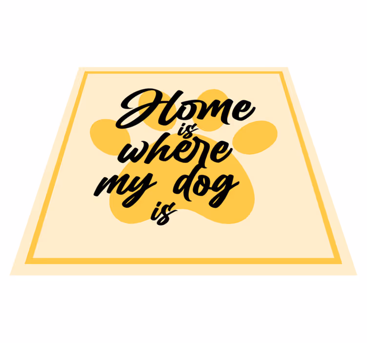 Zerbino pvc casa dove si trova il mio cane - TenStickers