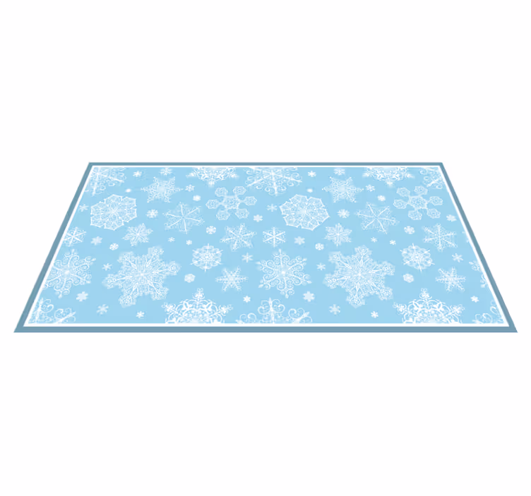 Tappeto vinile Halloween motivo fiocco di neve ghiacciato - TenStickers