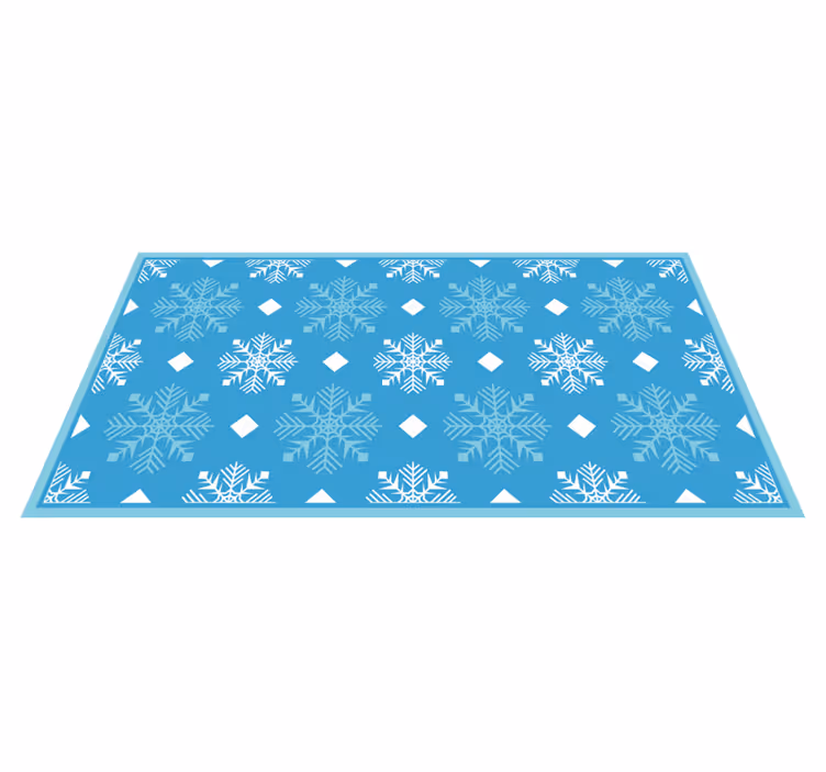 Tappeto Vinile Natale concetto di fiocco di neve - TenStickers
