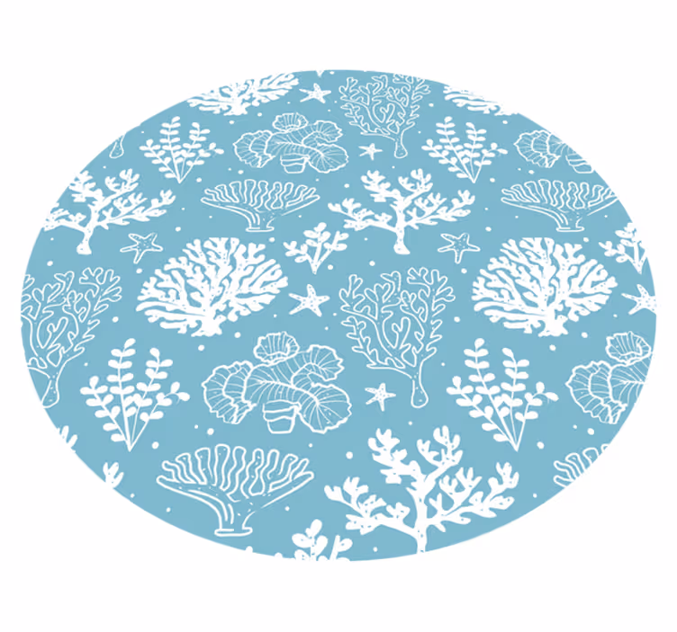 Tappeto vinile fiori motivo della barriera corallina - TenStickers
