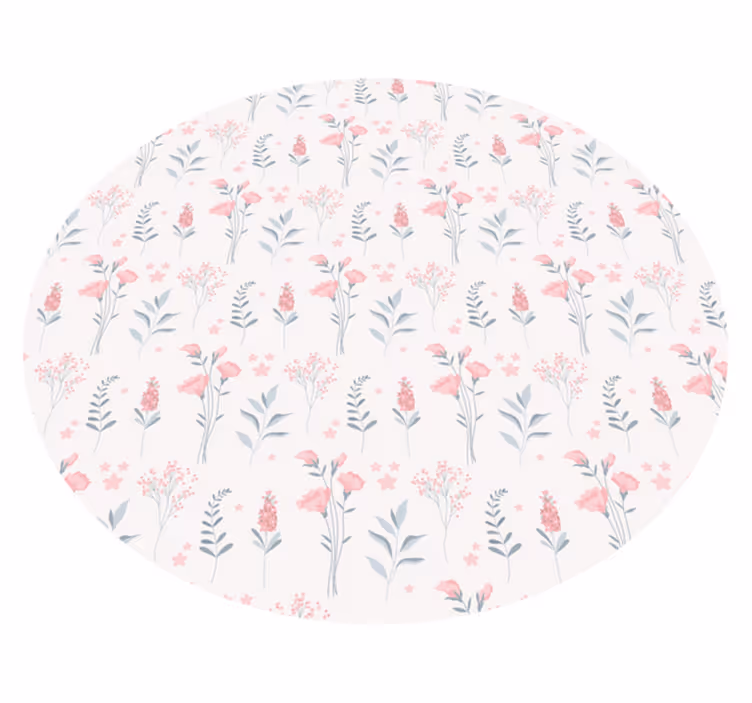Tappeto vinile fiori composizione a motivi floreali - TenStickers
