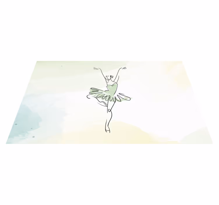 Tappeto vinile per bambini schema di ballerina - TenStickers