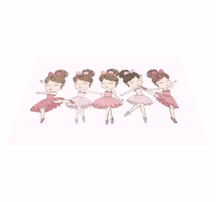 Tappeto vinile per bambini spettacolo di ballerine - TenStickers